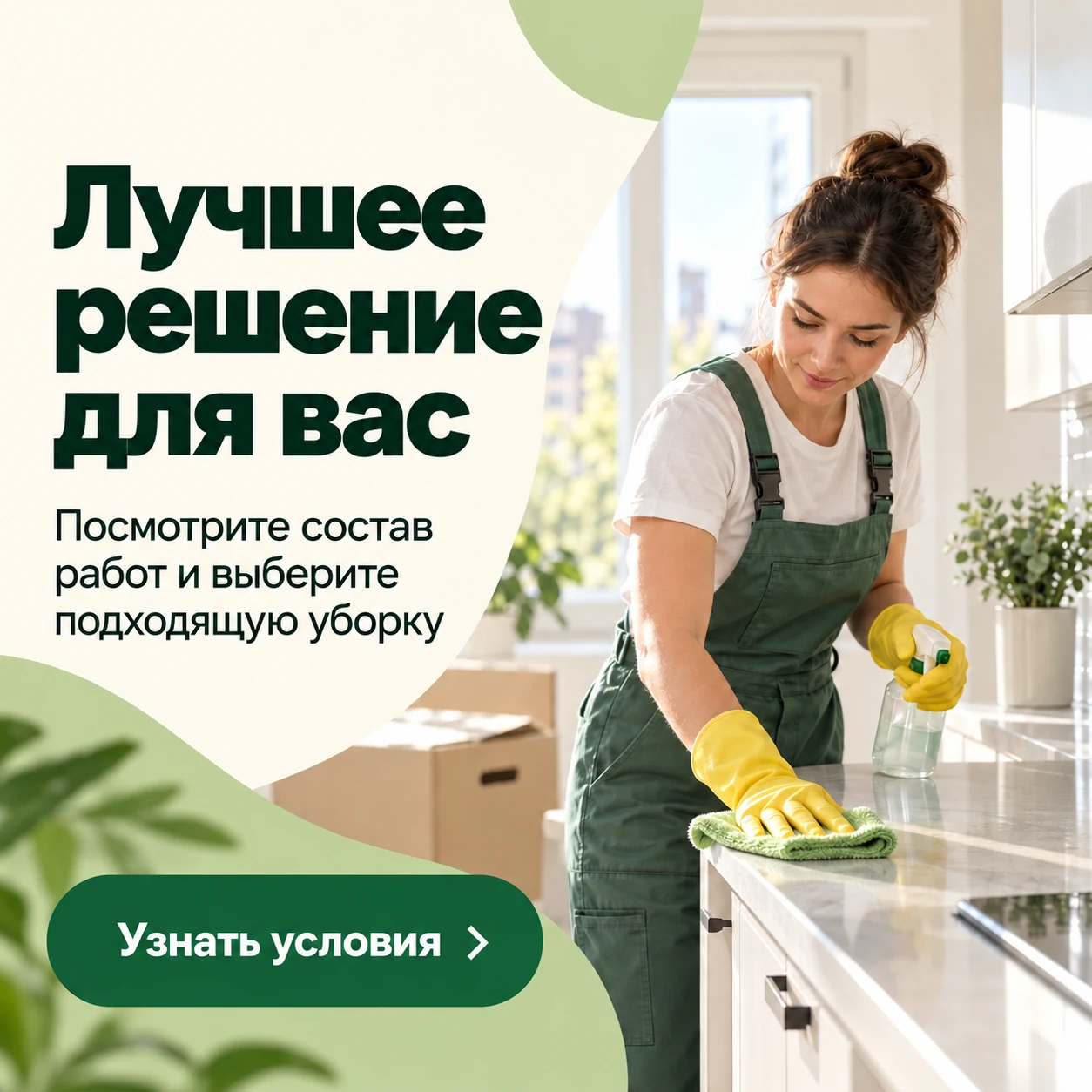 Креатив до правки: общий лозунг «Лучшее решение для вас» вместо названия услуги